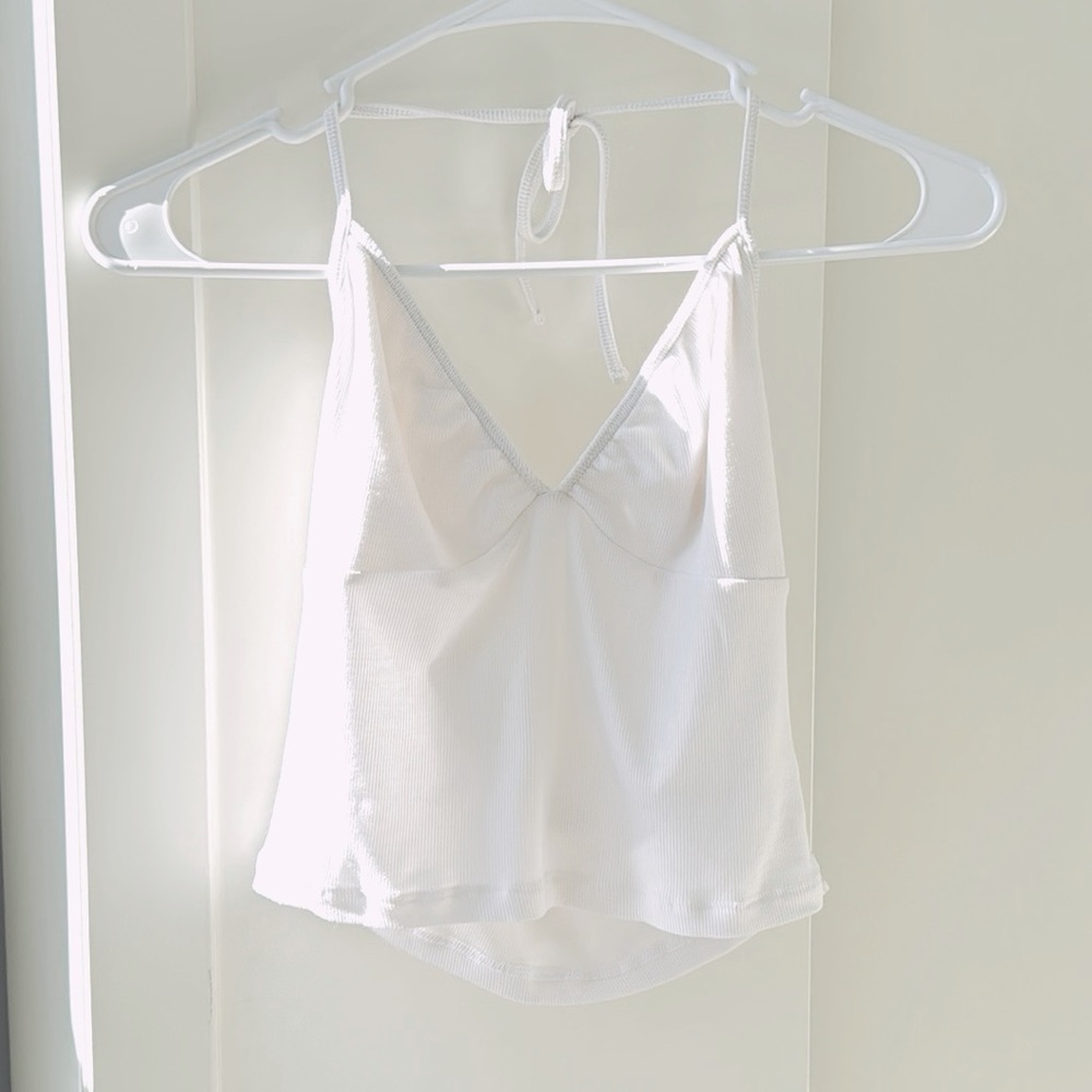 Sunday Best White Halter Top Aritzia